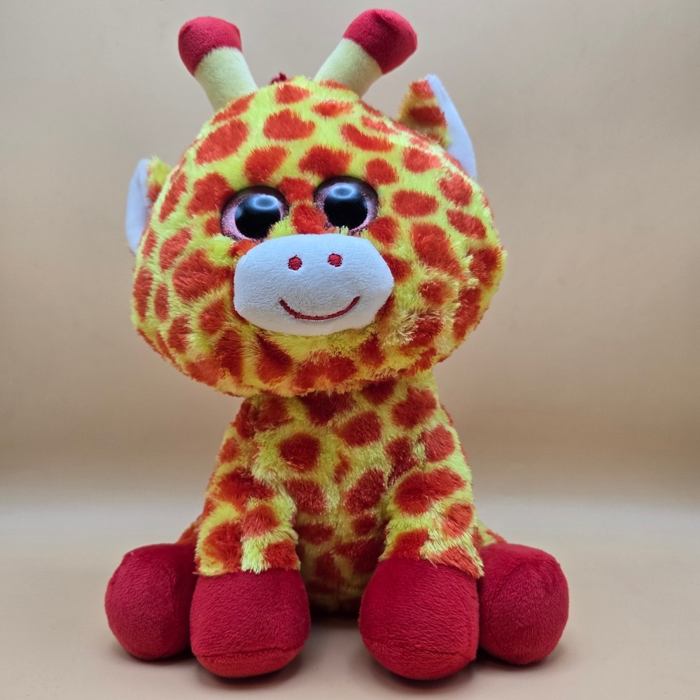 Best Made Toys Giraffe Plush Yellow Orange‎ Red Stuffed Animal Glitter Eyes 11"